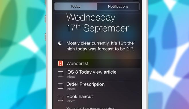 【免JB】十款免費 iOS 8 通知中心 Widget APP 推薦! - 電腦王阿達 wunderlist