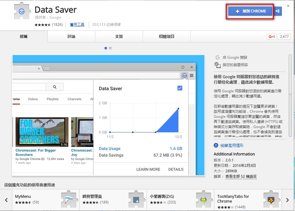 Google Chrome 電腦版也可以使用節省流量服務、上網加速 - 電腦王阿達 2016-03-06_023316