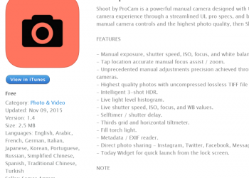 Shoot by ProCam完整釋放你的iPhone相機功能