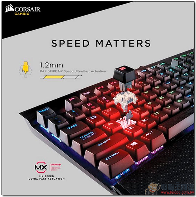 軸心大廠 Cherry 推出 Cherry MX Speed 銀軸,Corsair 獨佔半年新品已上市 - 電腦王阿達 07