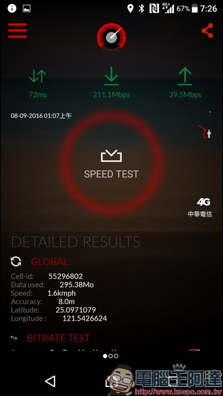 使用最高品質的行動網路遊玩《Pokémon Go》 帶你看看中華電信大4G的驚人網速 - 電腦王阿達 東吳3