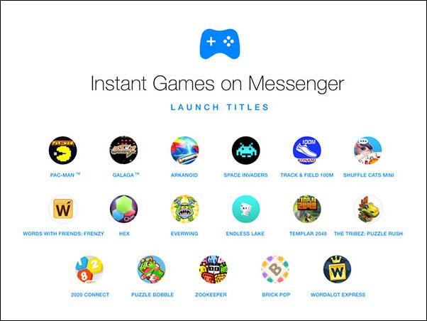 無聊沒事做嗎？Facebook Messenger全新Instant Games平台17款遊戲讓你跟朋友對戰 - 電腦王阿達