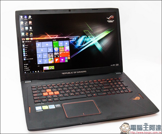 GTX1060+17吋超大螢幕 ROG STRIX GL702VM電競筆電開箱評測 - 電腦王阿達 bo0r6762