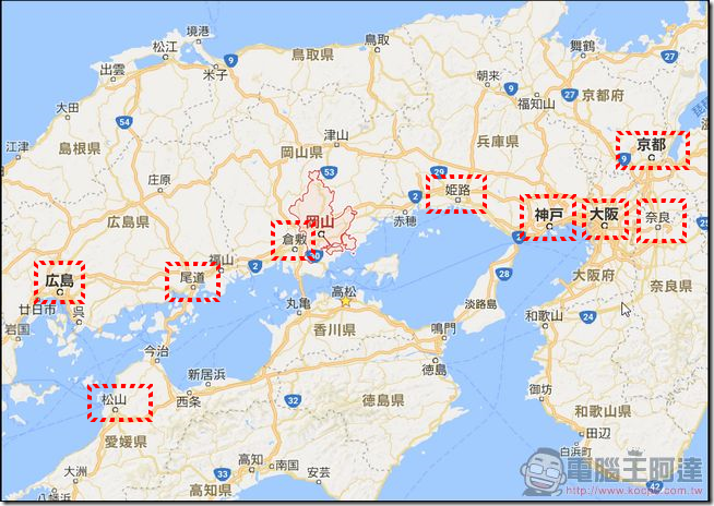 日本岡山交通彙整-01 日本岡山自由行