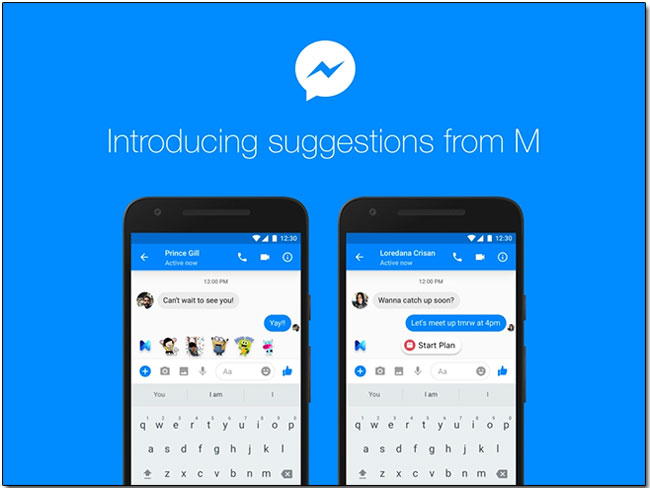 Facebook 正式在美推出 AI 助理「M」，透過你的聊天訊息提供相關建議與服務 - 電腦王阿達