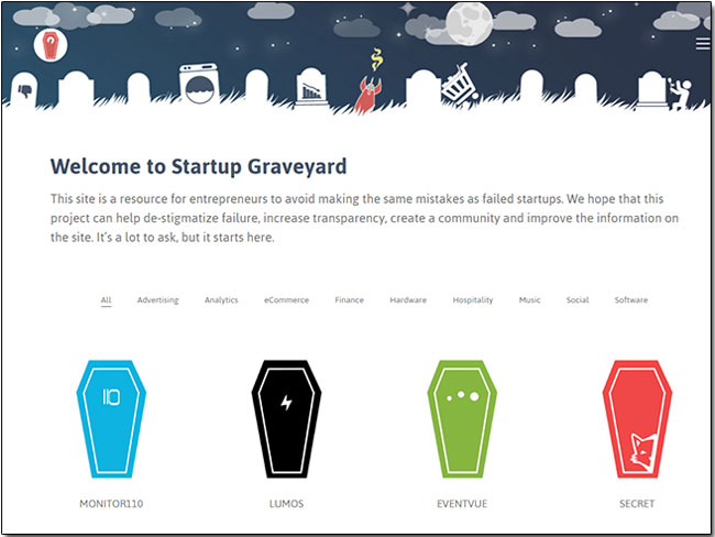  Startup Graveyard 