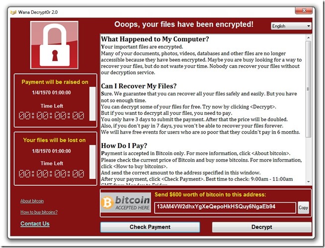 WanaCrypt0r 2.0 WanaCrypt0r 2.0