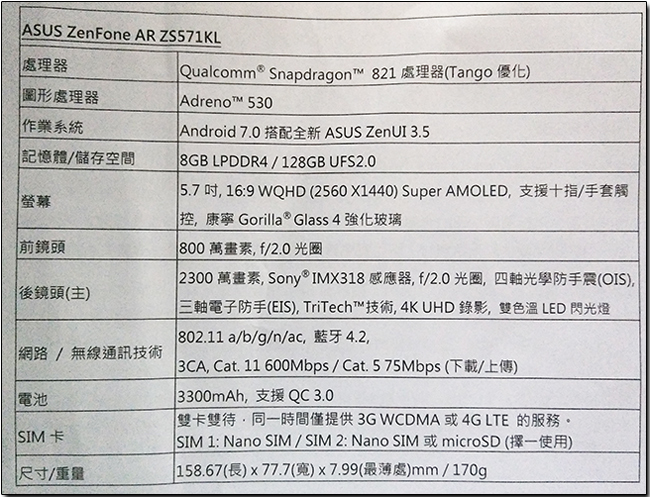 ASUS ZenFone AR 千呼萬喚即日上市, 真實與虛擬無縫串接 - 電腦王阿達 ASUS ZenFone AR 千呼萬喚即日上市, 真實與虛擬無縫串接 - 電腦王阿達