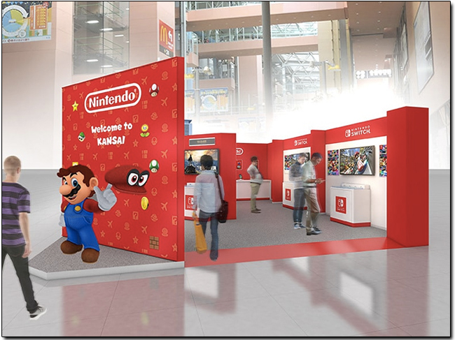 任天堂在關西機場搭建大型 Nintendo Check In 試玩區，去旅遊別忘了就地看看 - 電腦王阿達