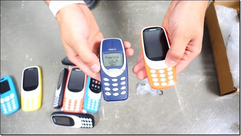 新舊 Nokia 3310 摔落 新舊 Nokia 3310 摔落