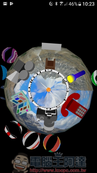 不愛 2D 愛 3D 的 Astrolabe 3D App Launcher ，給你一個地球儀般的手機介面 - 電腦王阿達