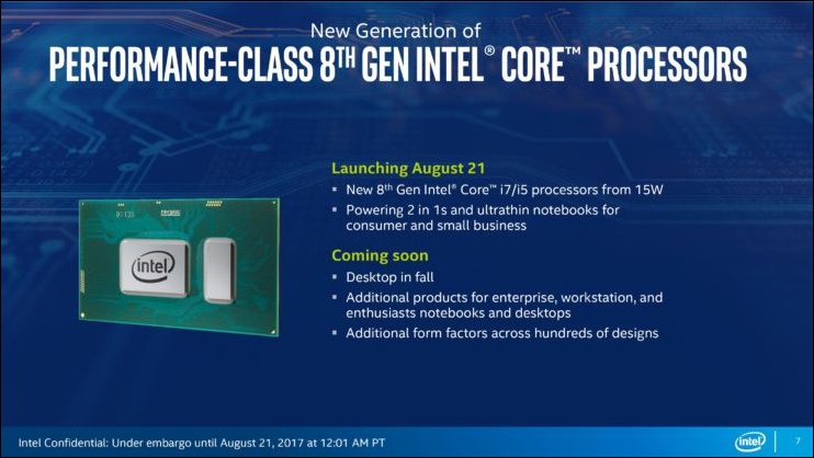 Core i7-8650U 等四款第八代超低電壓處理器率先問世,TDP 僅有 15 W - 電腦王阿達 Core i7-8650U 等四款第八代超低電壓處理器率先問世,TDP 僅有 15 W - 電腦王阿達