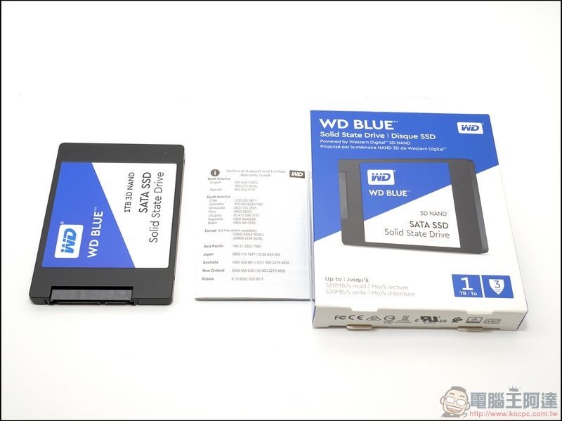WD BLUE 3D NAND SSD WDS100T2B0A -05