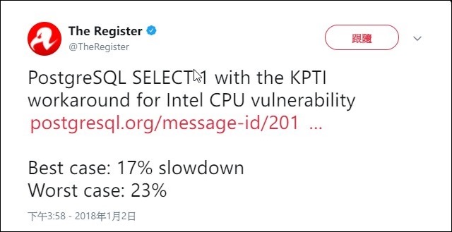 Intel 處理器被發現有嚴重安全漏洞 Intel 處理器被發現有嚴重安全漏洞