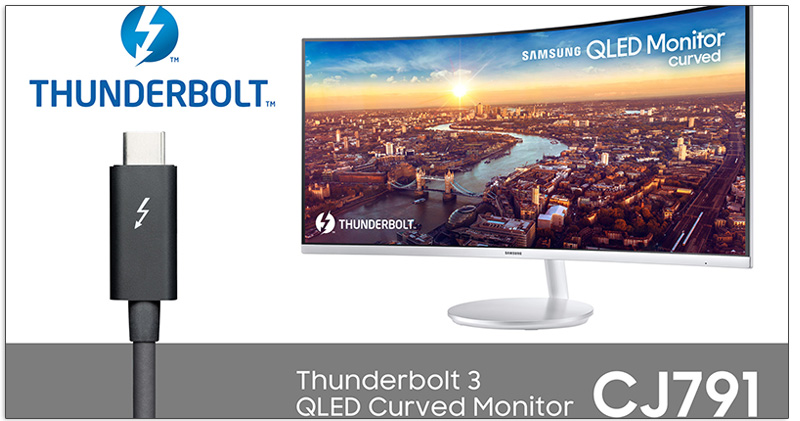 首款 Thunderbolt 3 的 QLED 曲面螢幕 Samsung CJ791 將在CES 2018 正式亮相 - 電腦王阿達 首款 Thunderbolt 3 的 QLED 曲面螢幕 Samsung CJ791 將在CES 2018 正式亮相 - 電腦王阿達