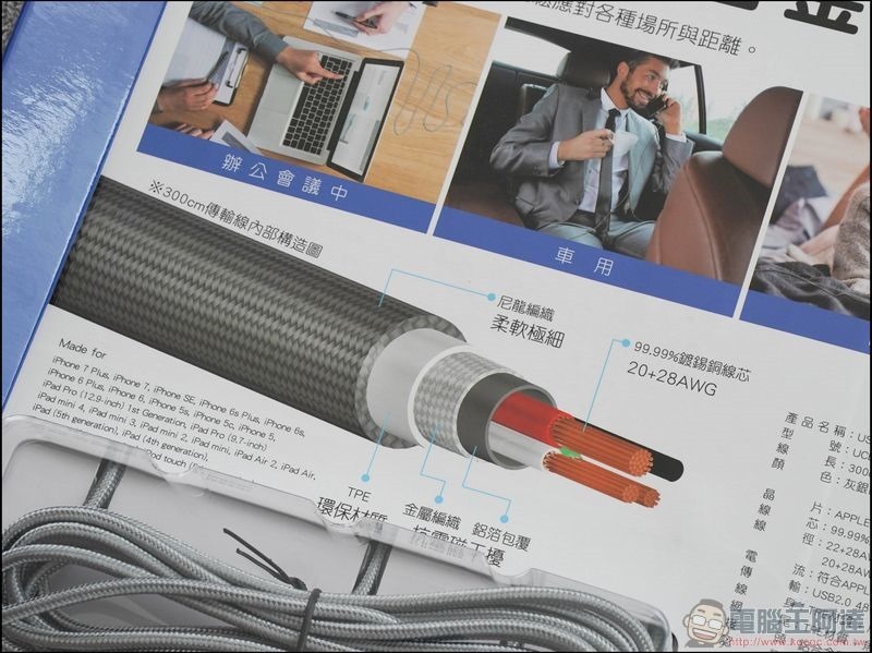 雙勝電子 USEE COSTCO 蘋果充電傳輸線300cm 30cm組合包03 雙勝電子 USEE COSTCO 蘋果充電傳輸線300cm 30cm組合包03