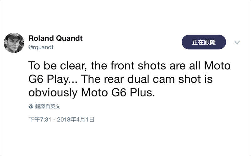 Moto G6 系列 宣傳圖片亮相: G6 、 G6 Play 、 G6 Plus - 電腦王阿達 Moto G6 系列 宣傳圖片亮相: G6 、 G6 Play 、 G6 Plus - 電腦王阿達