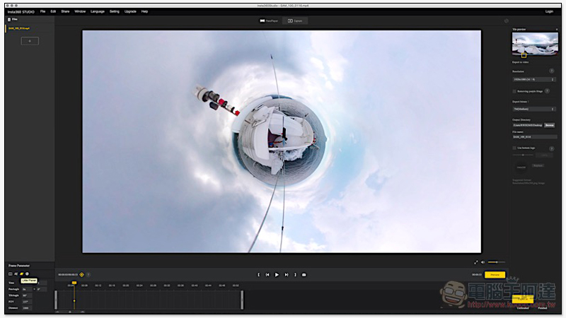 你的 360 影片也可以「 重新運鏡 」，Insta360 桌面軟體簡單上手教學 - 電腦王阿達