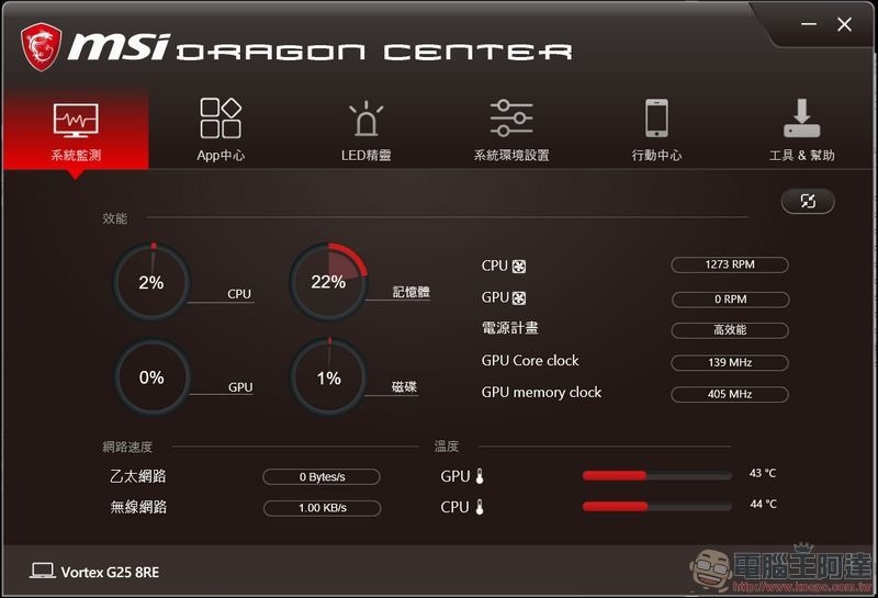MSI VORTEX G25 8RE 軟體與效能 - 07 MSI VORTEX G25 8RE 軟體與效能 - 07