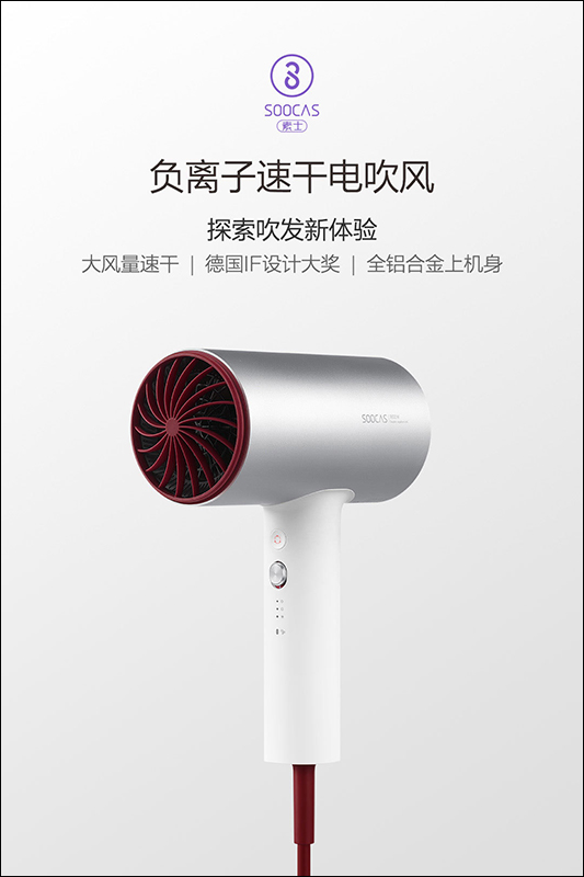 小米生態鏈推出 素士負離子速乾吹風機 ,全鋁合金機身、 1800W 大風量 - 電腦王阿達 小米生態鏈推出 素士負離子速乾吹風機 ,全鋁合金機身、 1800W 大風量 - 電腦王阿達