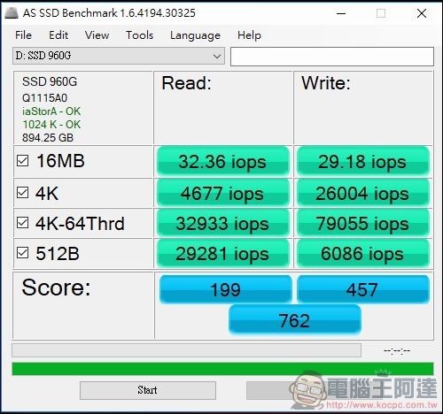 AGI 960GB SSD 測速 - 05