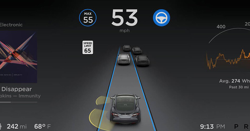 特斯拉自動駕駛系統新圖示 ，暗示紅燈自動停車要來了？ - 電腦王阿達