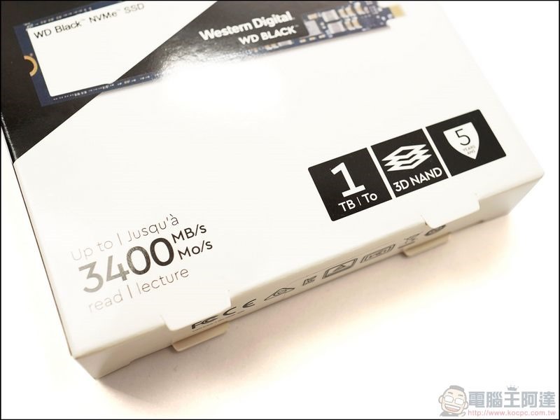 WD SSD 1TB M.2 2280 NVMe PCIe Gen3 黑標固態硬碟 - 2