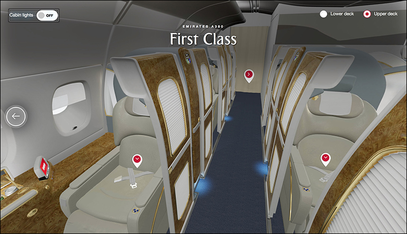 阿聯酋航空 以 VR虛擬實境 帶領旅客探索 A380 客艙奢華全貌 - 電腦王阿達