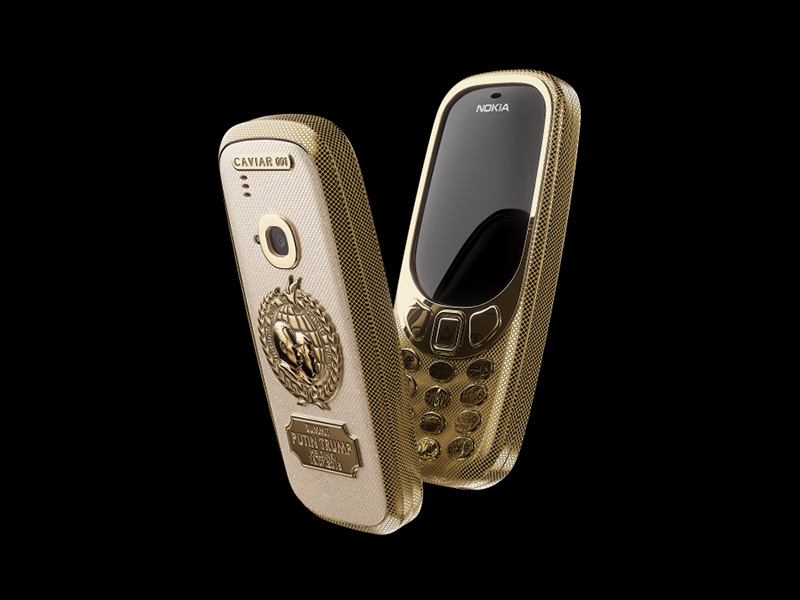 CAVIAR 推出 24k 金打造 Nokia 3310 ，川普、普京浮雕登上機身 - 電腦王阿達