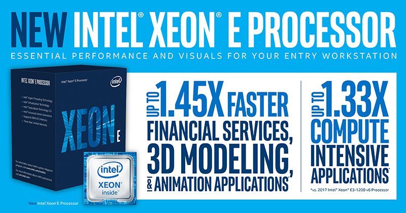 Intel Xeon E-2100 入門工作站處理器新系列推出，更強大的效能讓專業工作如虎添翼 - 電腦王阿達
