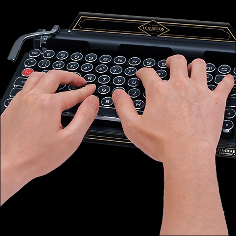 《 惡靈古堡2 重製版 》聯名 Qwerkywriter 推打字機藍牙機械式鍵盤 - 電腦王阿達