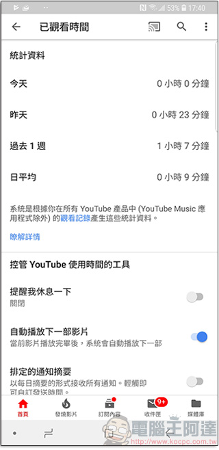 YouTube 時間控管工具 手機應用版本新上架，除統計時間還能幫你控管使用 - 電腦王阿達