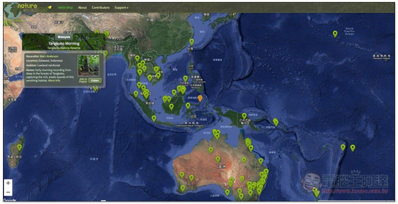 螢幕快照 2018-09-04 下午7.44.59.jpg Nature Sound Map ,螢幕快照 2018 09 04 下午7 44 59