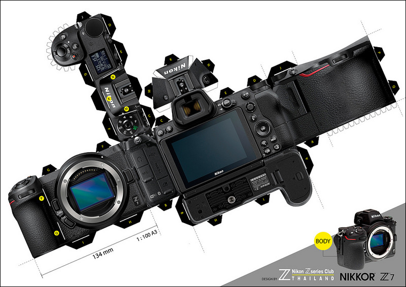 Nikon Z7 自己 DIY 組一台吧！紙製模型圖檔免費下載 - 電腦王阿達