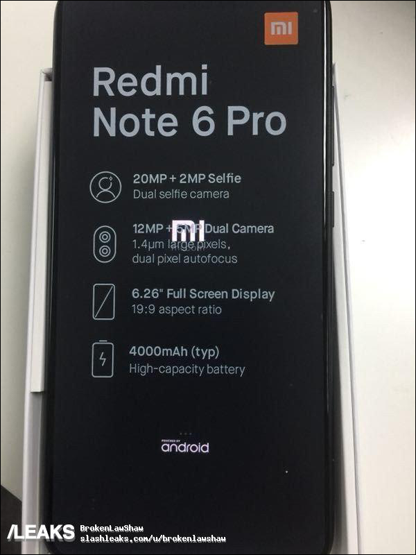紅米 Note 6 Pro 完整規格、動手玩影片全曝光! 6.26 吋螢幕、前後雙鏡頭 - 電腦王阿達 紅米 Note 6 Pro 完整規格、動手玩影片全曝光! 6.26 吋螢幕、前後雙鏡頭 - 電腦王阿達