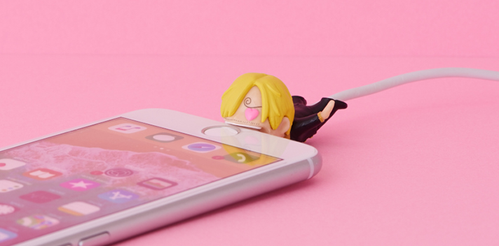 七龍珠超 iPhone充電線保護套 悟空緊咬iphone逗趣登場 - 電腦王阿達 《航海王》香吉士 iPhone充電線保護套