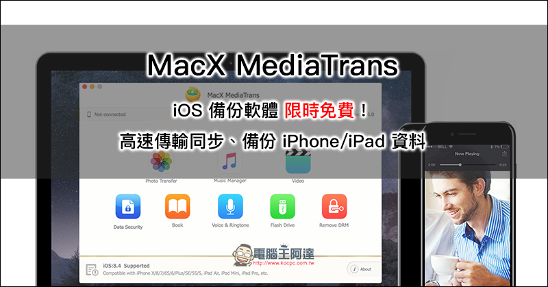 MacX MediaTrans 限免 !輕鬆同步/備份 iOS 資料,價值 1,800 元、活動只到 10/15 - 電腦王阿達 MacX MediaTrans 限免 !輕鬆同步/備份 iOS 資料,價值 1,800 元、活動只到 10/15 - 電腦王阿達