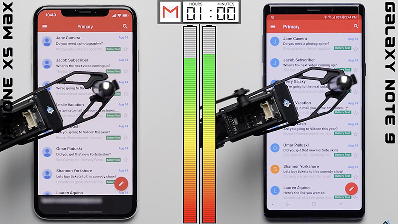 iPhone XS Max 和 Samsung Galaxy Note 9 續航力 比拼,超公平、用機器人來操作 - 電腦王阿達 iPhone XS Max 和 Samsung Galaxy Note 9 續航力 比拼,超公平、用機器人來操作 - 電腦王阿達