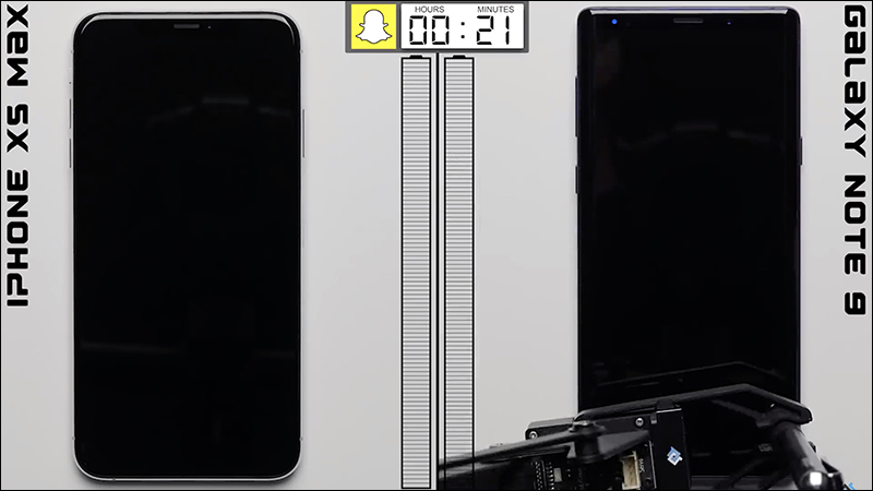 iPhone XS Max 和 Samsung Galaxy Note 9 續航力 比拼，超公平、用機器人來操作 - 電腦王阿達