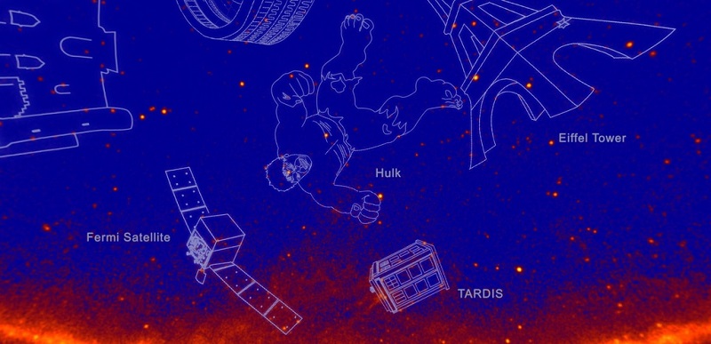 NASA公開22個 伽瑪射線星座 哥吉拉、浩克皆為星座名 - 電腦王阿達