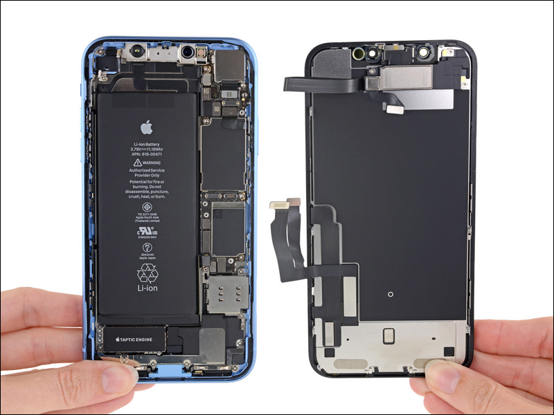 Apple iPhone XR 被 iFixit 拆解 ，維修難度： 6分 - 電腦王阿達