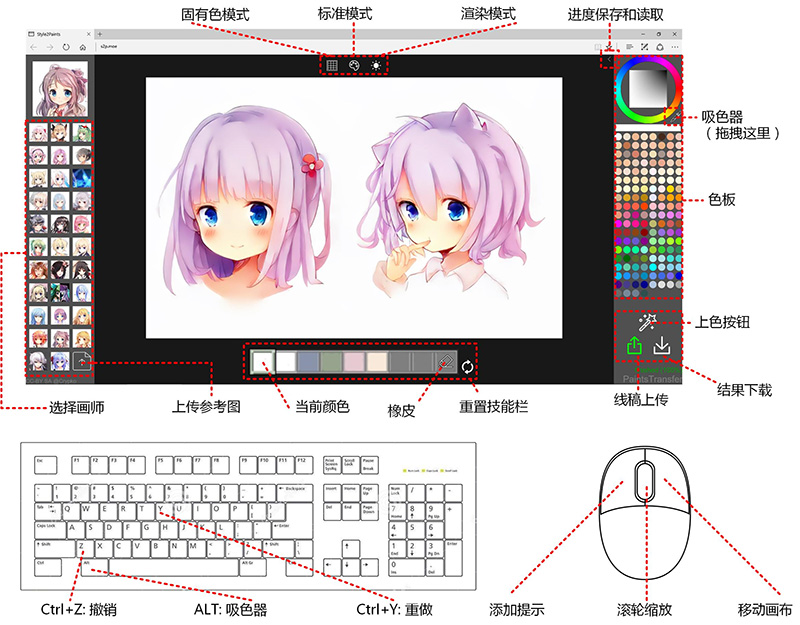 日本 AI 填色工具網站 Style2Paints ,快速化線稿為彩圖 - 電腦王阿達 日本 AI 填色工具網站 Style2Paints ,快速化線稿為彩圖 - 電腦王阿達
