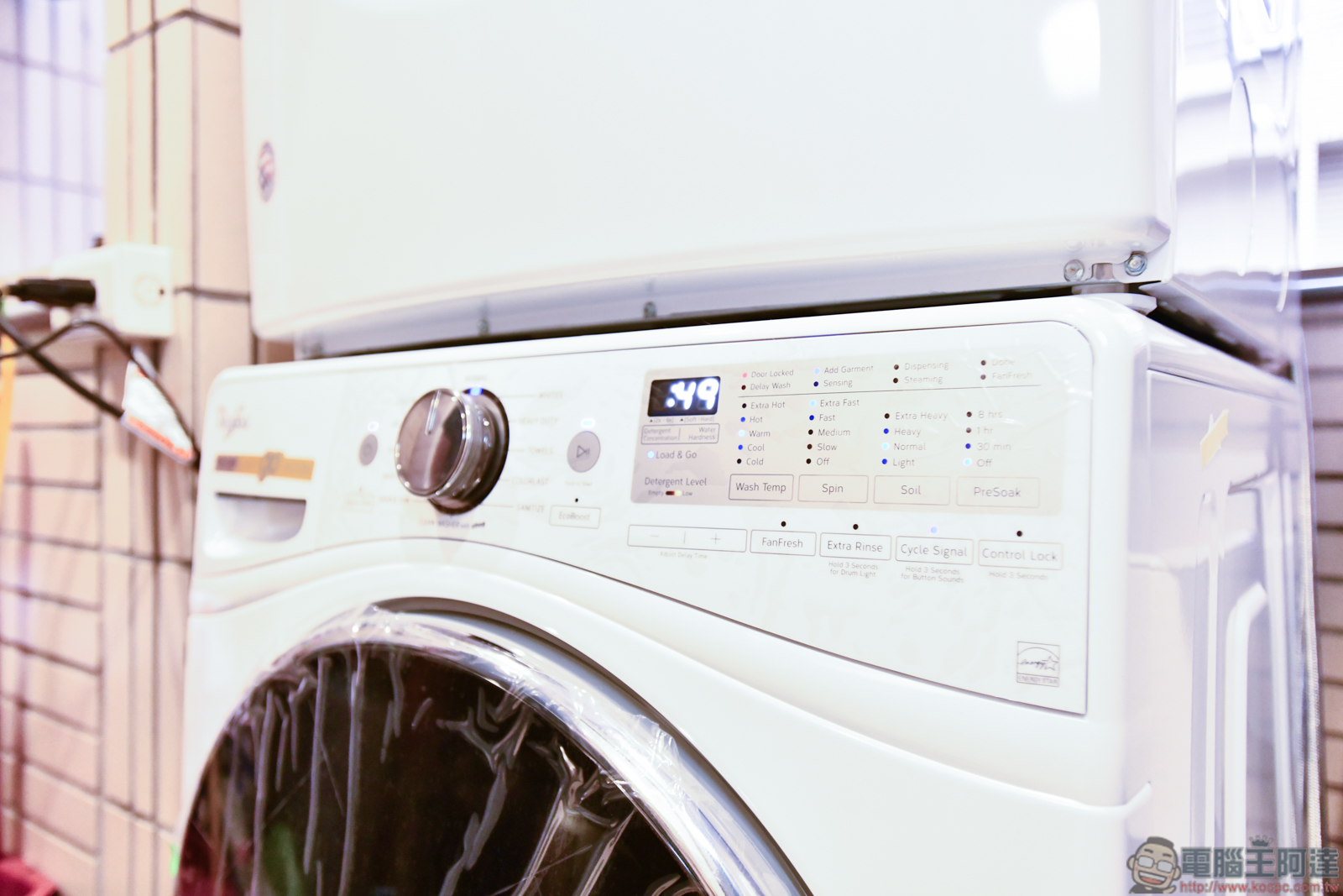 惠而浦 WFW92HEFW 極智滾筒洗衣機 開箱 美國原裝進口、深層洗淨、智慧行程、消毒殺菌、極簡外型 - 電腦王阿達