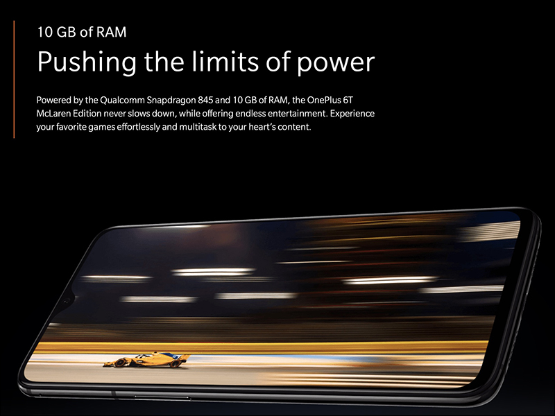OnePlus 6T McLaren Edition 正式登場: 10GB RAM 、更快的充電效率! - 電腦王阿達 OnePlus 6T McLaren Edition 正式登場: 10GB RAM 、更快的充電效率! - 電腦王阿達