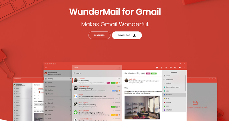WunderMail for Gmail 高質感介面、速度快的 Google 郵件桌面版免費工具 - 電腦王阿達 WunderMail for Gmail