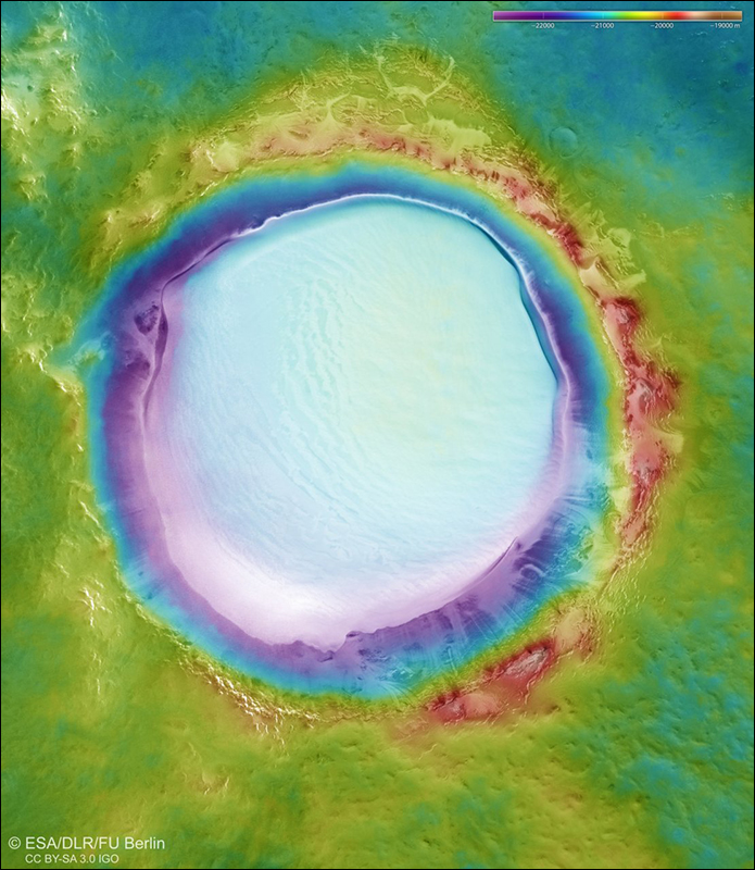 火星也有溜冰場 ！來自火星快車號回傳多張照片發現一英里深的冰坑 - 電腦王阿達