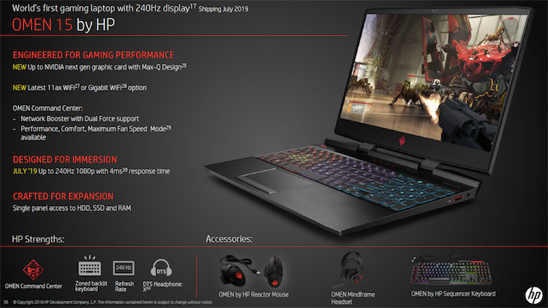 全球首款 240Hz 電競筆電 HP Omen 15 發表,搭載新一代Nvidia Max-Q 架構顯卡 - 電腦王阿達 全球首款 240Hz 電競筆電 HP Omen 15 發表,搭載新一代Nvidia Max-Q 架構顯卡 - 電腦王阿達