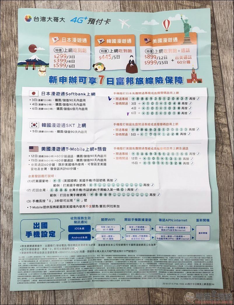 台灣大哥大 4G 漫遊預付卡 - 03 台灣大哥大 4G 漫遊預付卡 - 03