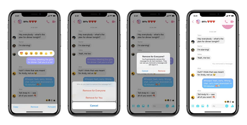 Facebook 移除訊息功能 Facebook 移除訊息功能
