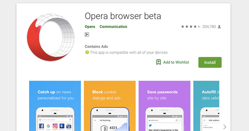 Android 版 Opera 瀏覽器內建免費 VPN 功能已於測試版上線開測 - 電腦王阿達